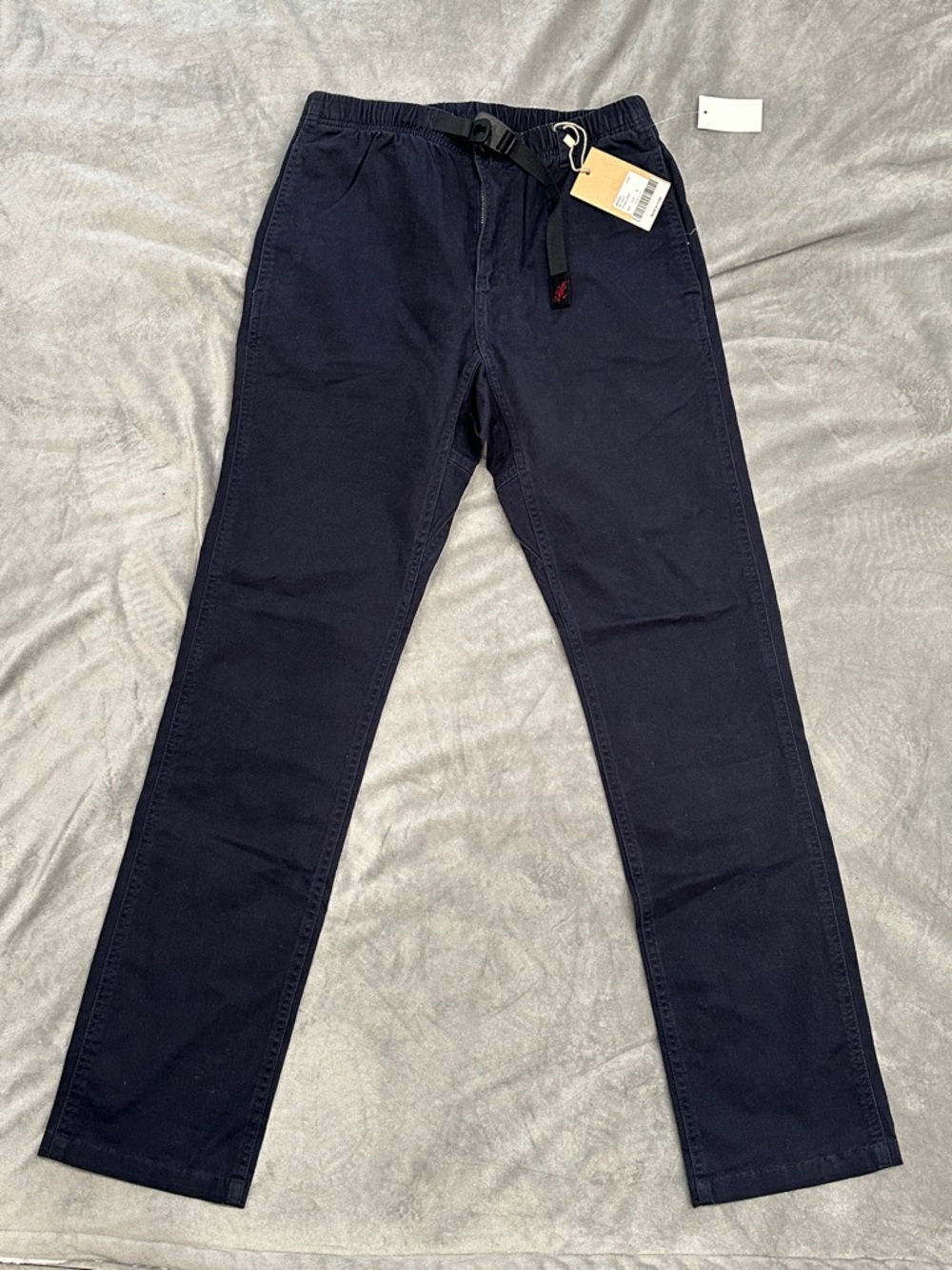 Men's Navy Chinos with Webbing Belt